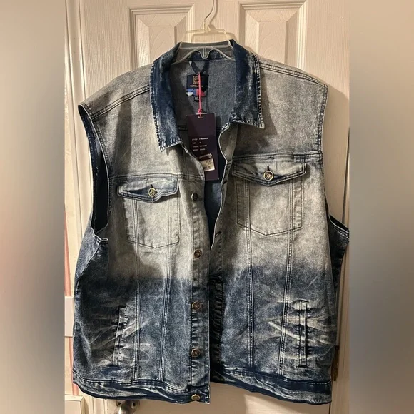Demolition-Men Jean Vest..New! Men - Picture 1 of 7